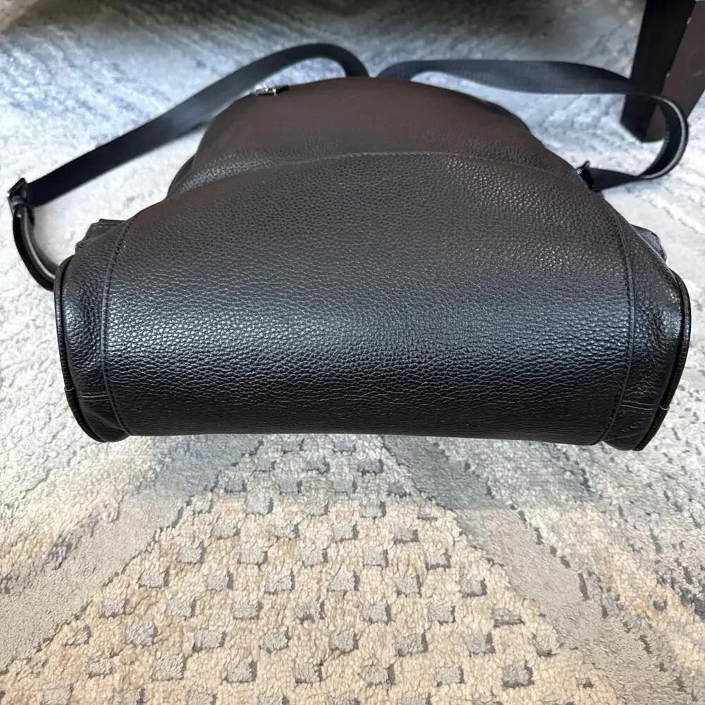 SZONE Women's Black Leather Backpack Convertible